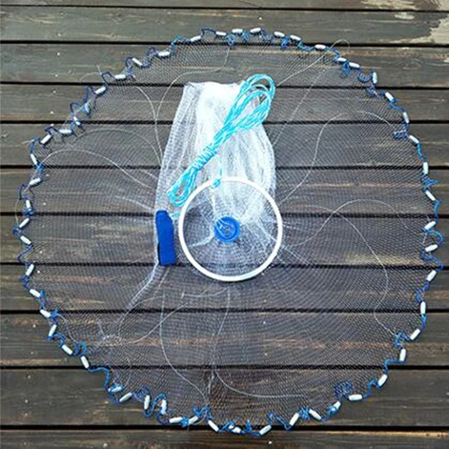 Small Mesh Cast Net American Style Fishing Net with Ring Sports Hand Throw  Fishing Network Tool - AliExpress