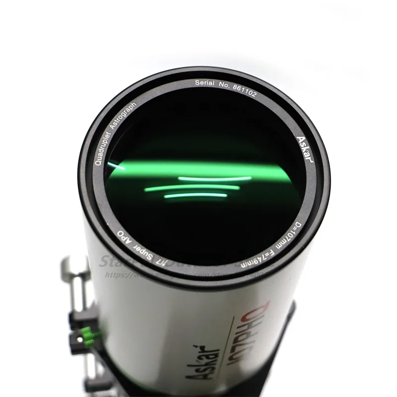아스카르 107mm F/7 쿼드러플렛 플랫 필드 아스트로그래프 굴절 망원경 슈퍼 APO 아스카르 107PHQ