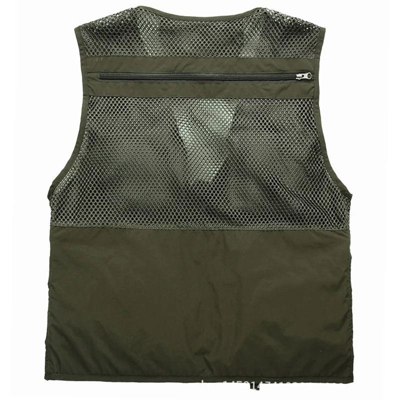 5XL Men's Outdoor Breathable Thin Fishing Photography Vest
