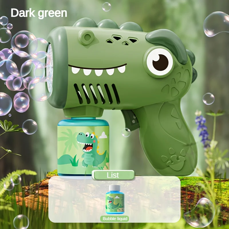 Children's Dinosaur Bubble Machine, Handheld Bubble Blowing Gun, Outdoor Toys for Boys and Girls