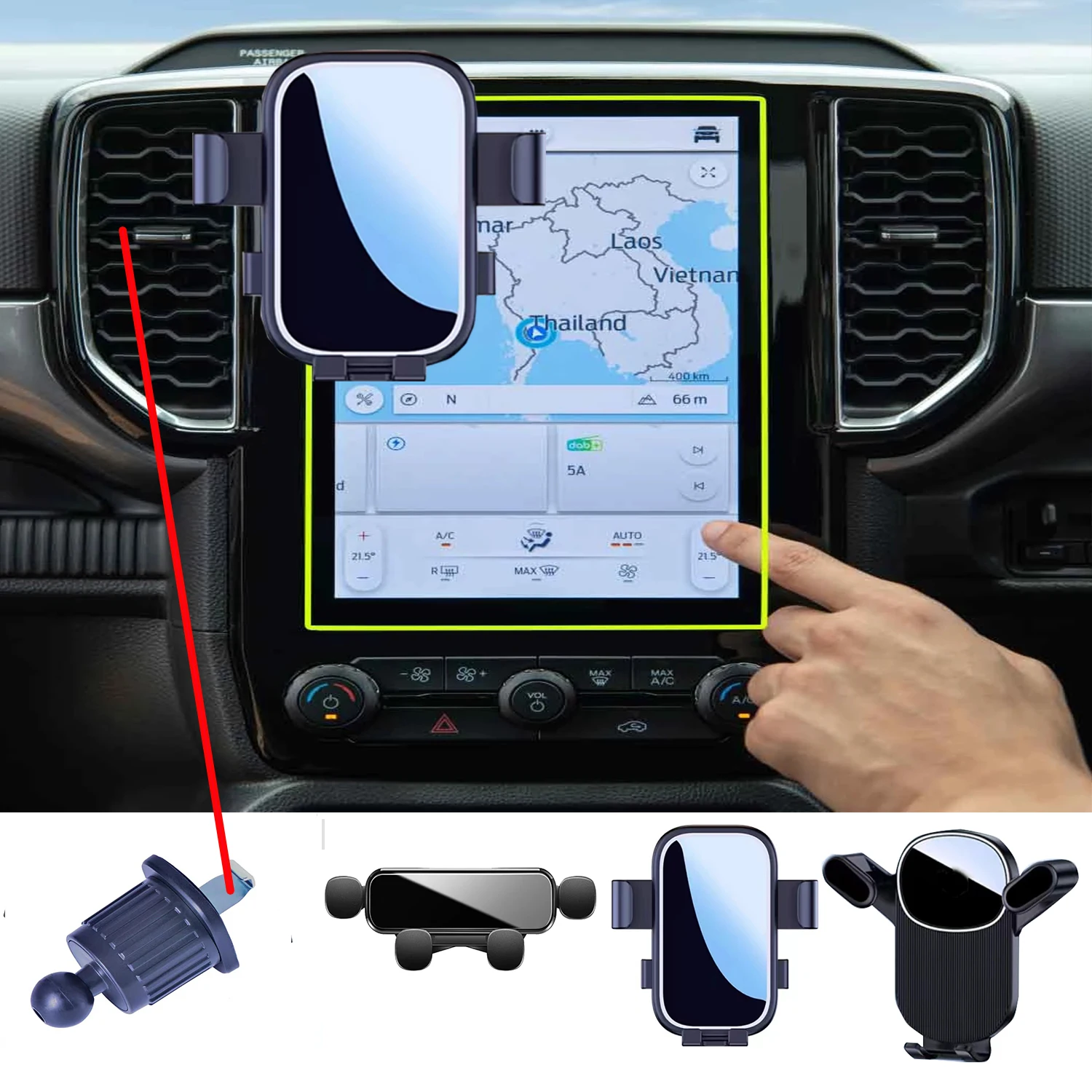 

Держатель для автомобиля для Ford Ranger 2022 2023 Air outlet GPS специальный фиксированный кронштейн базовые аксессуары для интерьера