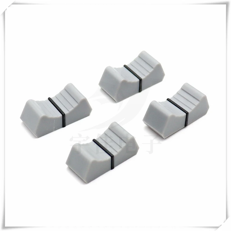 Mixer Fader Button Cap Straight Slide Button Cap 4MM Knob Mixer Volume Straight Slide Potentiometer Push 10PCS