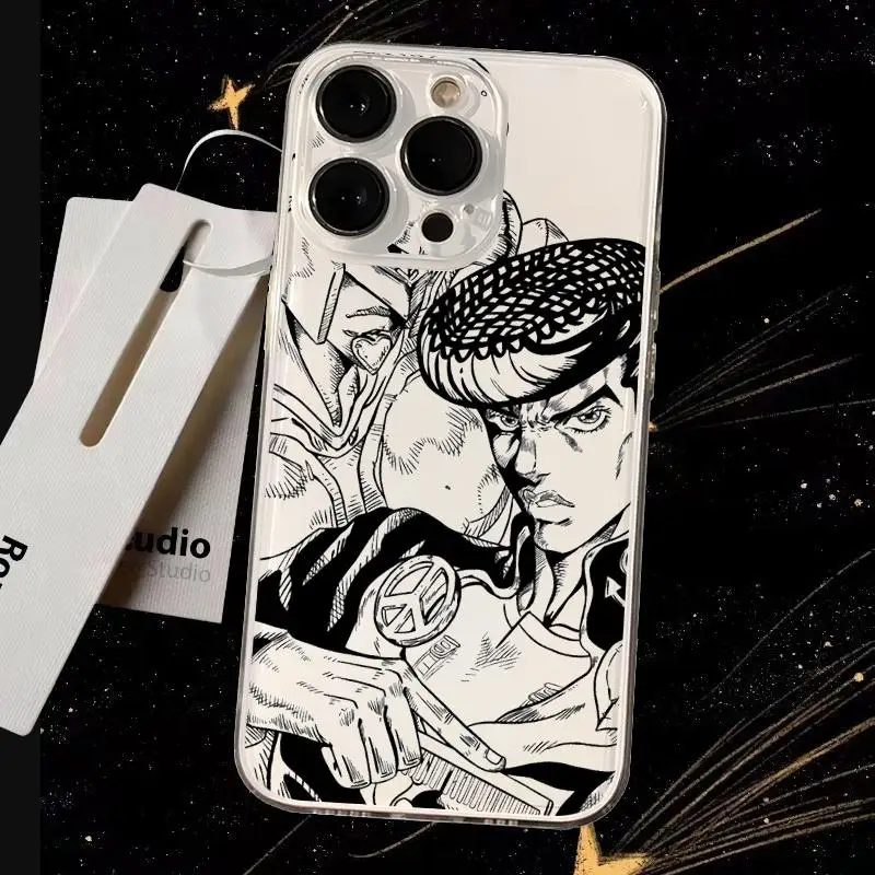 Jojo Hot Anime Pattern Transparent Phone Case
