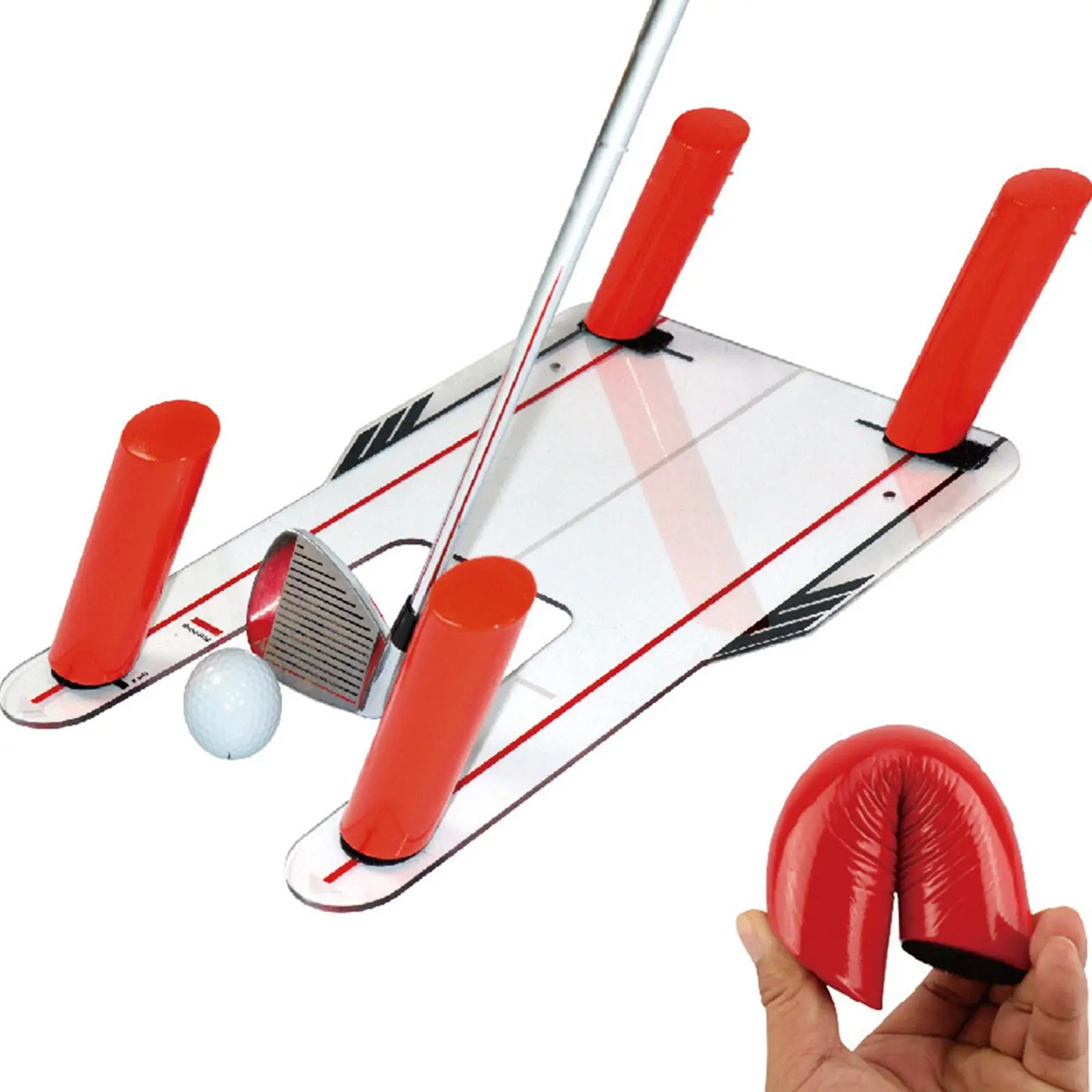 

Golf Putting Alignment Mirror Training Aid Professional Putting Practice Putting Trainer for Games Home Office Adults Beginners