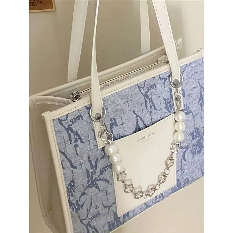 Christian Dior Oblique Jacquard Catherine Blue Tote Bag