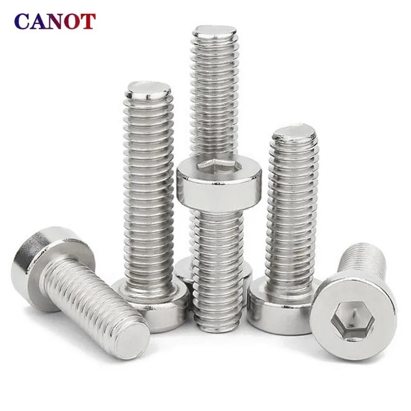3-50pcs M2-M10 304 A2-70 stainless steel DIN7984 Hex Socket Thin Low Short Profile Head Allen Cap Screw hex socket screw
