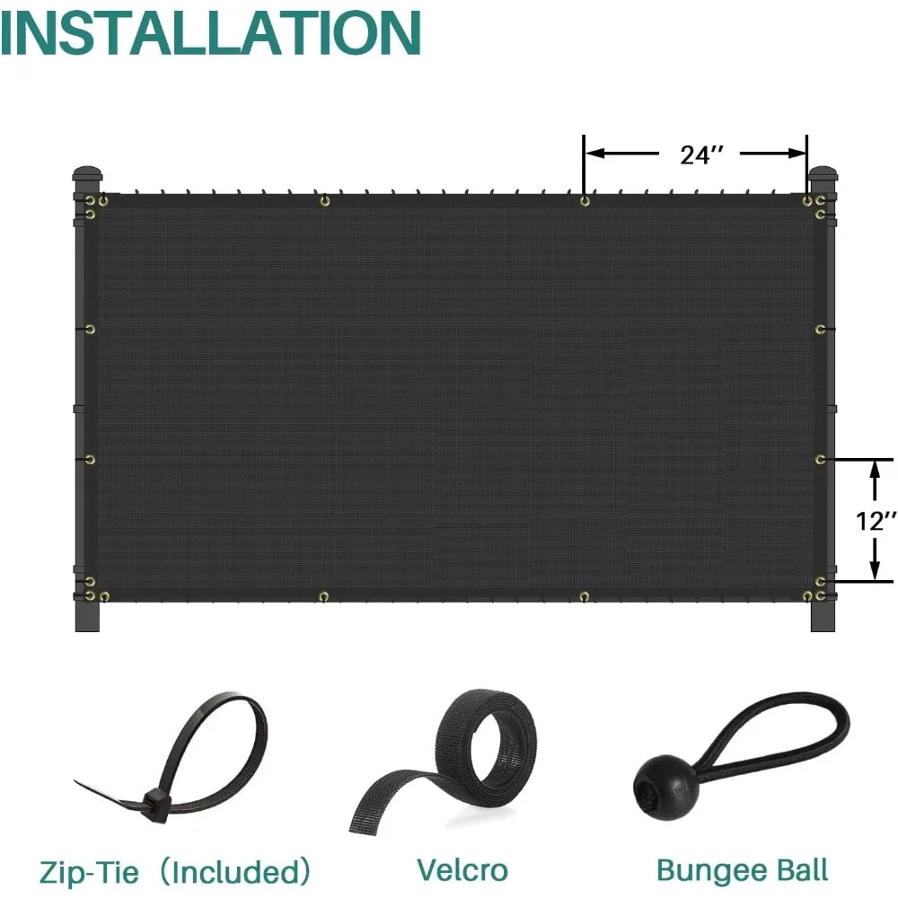 8'x300' Privacy Fence Screen Net Fencing 95% Privacy Blockage Windscreen with Grommet for Patio Backyard Garden Swimming Pool