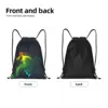 Soccer Player Particles Drawstring Bags Women Men Portable Sports Gym Sackpack Training Backpacks 2