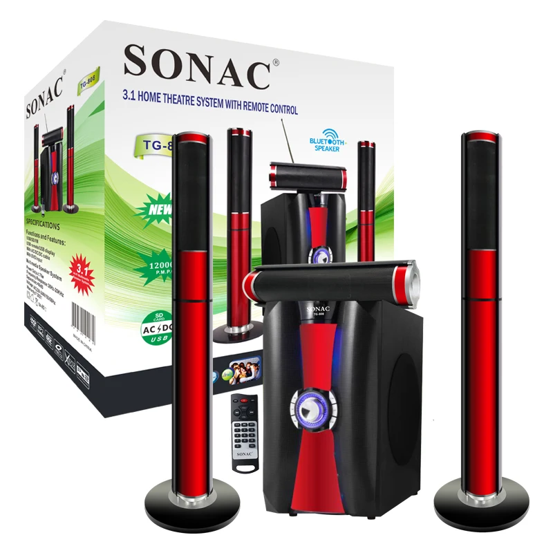 Sonac Tg-808 Nuovo Montarbo Sub Woofer Column Array Speaker Dj Sound System Audio Sets