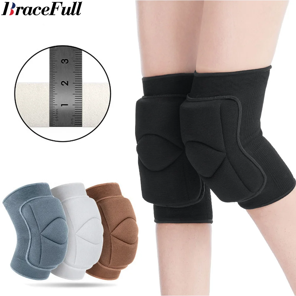 Нескользящий наколенник для мужчин и женщин, мягкие компрессионные накладки на колено для волейбола, баскетбола, бега, футбола, велоспорта