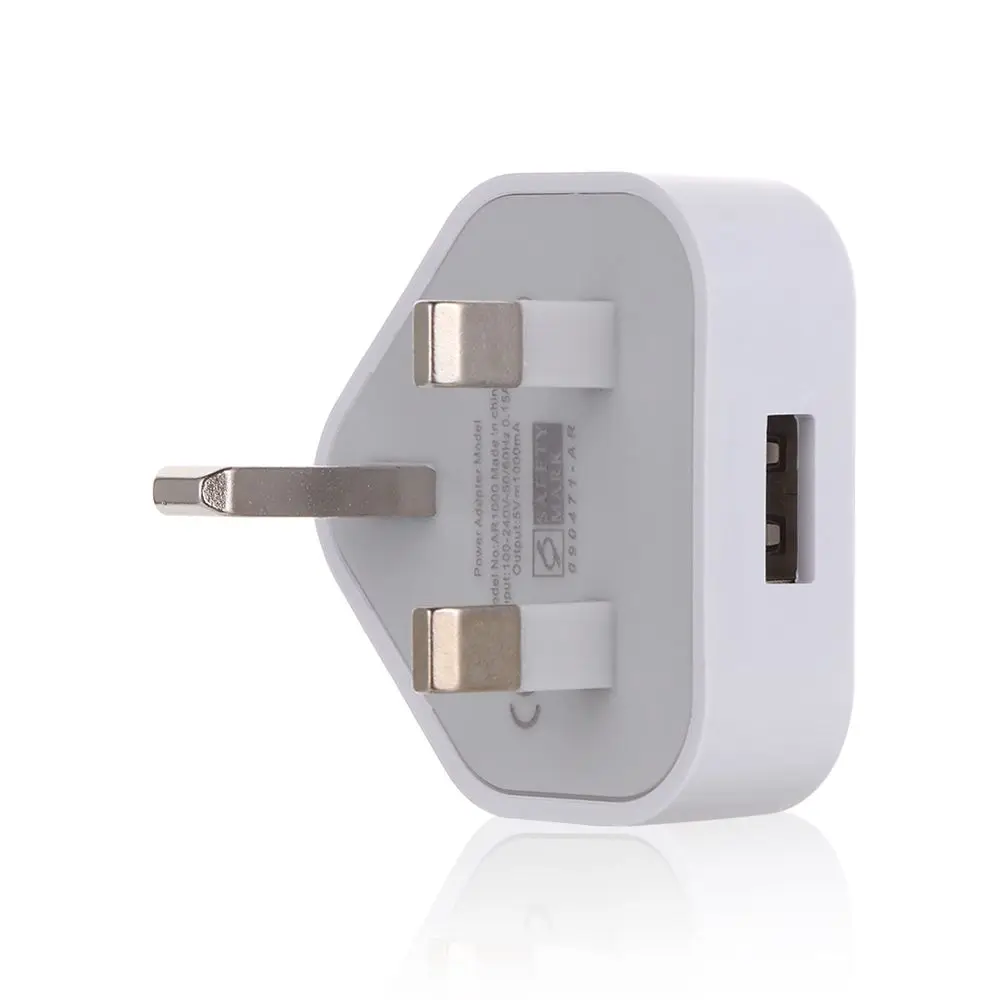 3 Pin UK Plug 5V 1A USB Wall Charger Power Adapter Home Charging