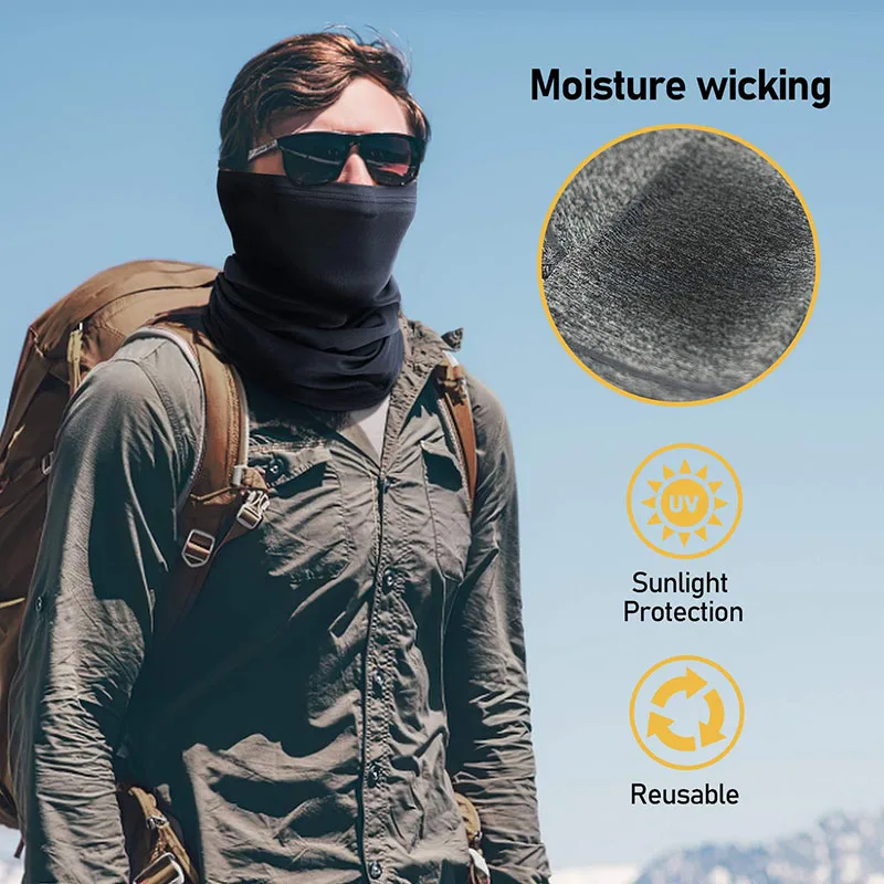 Organic Merino Wool Neck Gaiter Unisex Face Mask Neck Warmer Ski