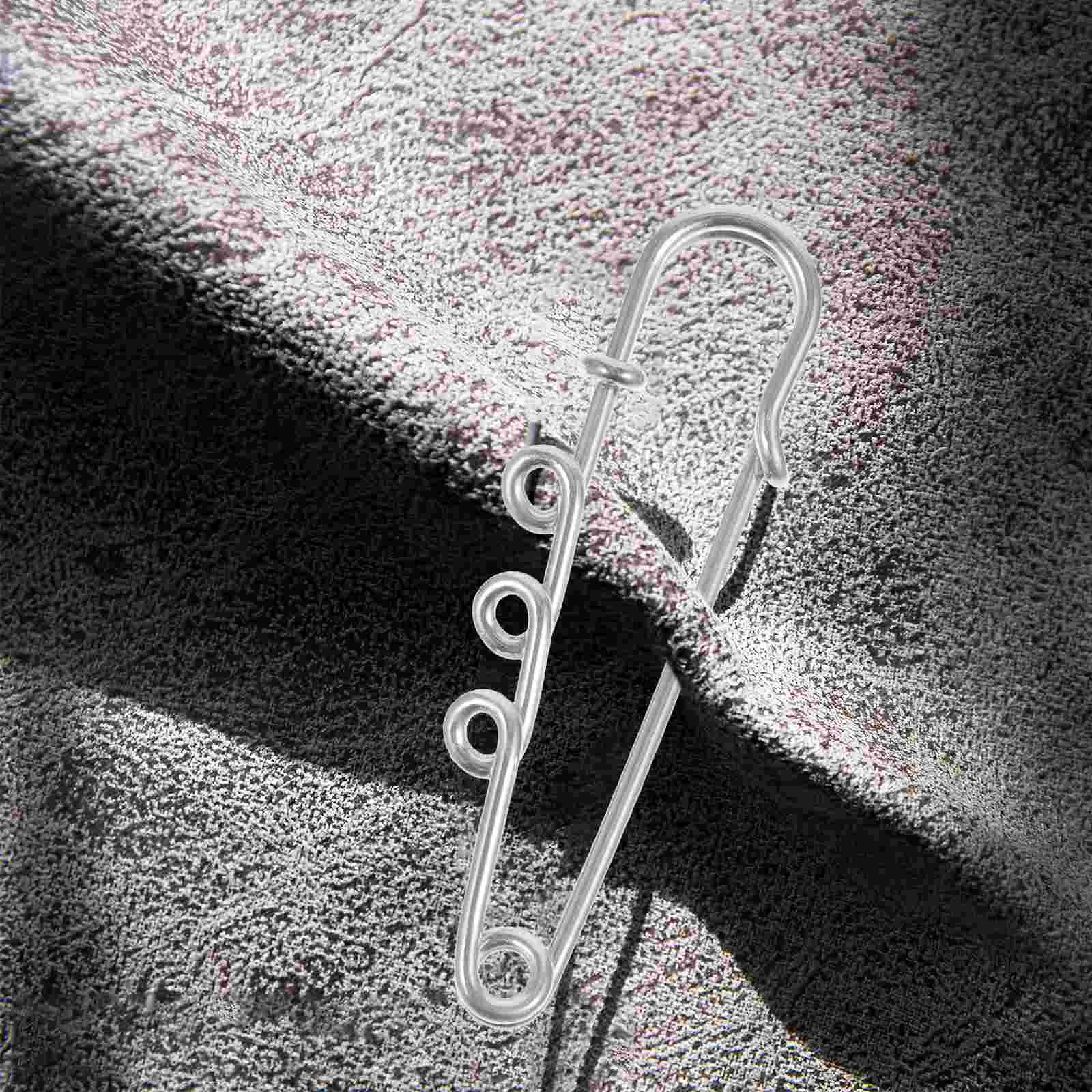 

50 Pcs 3-Hole Safety Pin Brooch with Holes Gold Decor DIY Brooches Accessories Crafts