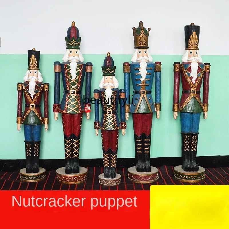 

YJ Soldier Nutcracker Puppet Decoration Outdoor Landscape Sculpture Product Shop Welcome