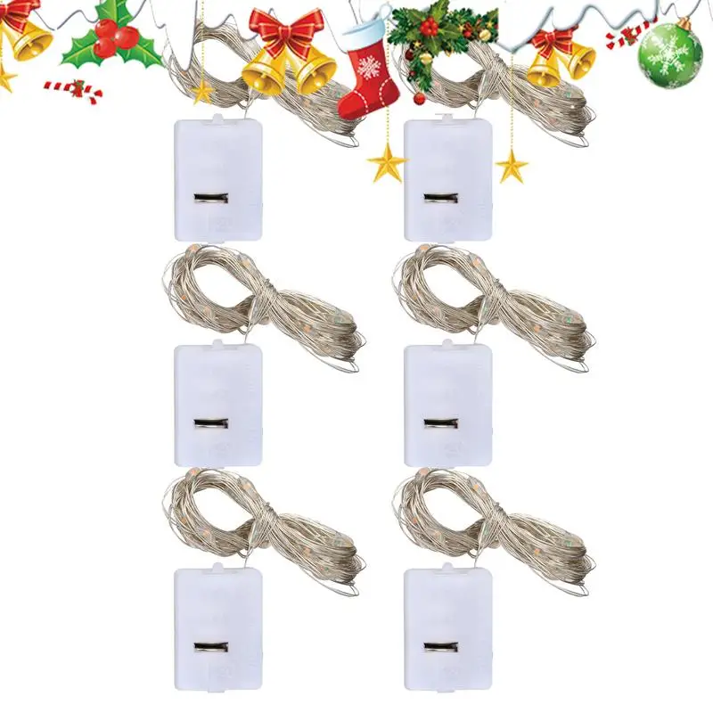 

Wire String Lights Battery Operated Christmas Halloween Garland Fairy Light String Outdoor Garden Home Bedroom Party Decoration