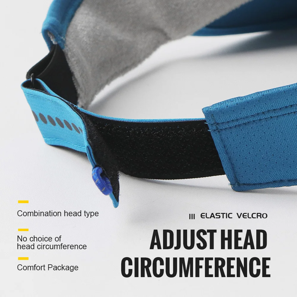 WRELS Sun Visor Hat Breathable Topless Sun Hats UV Protection Sports Cap Adjustable Sports Tennis Golf Running Sunscreen Cap