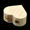 Retro Wood Wood Storage Box Heart Shape Orginal Gift Wrapping Box Wood Box 2