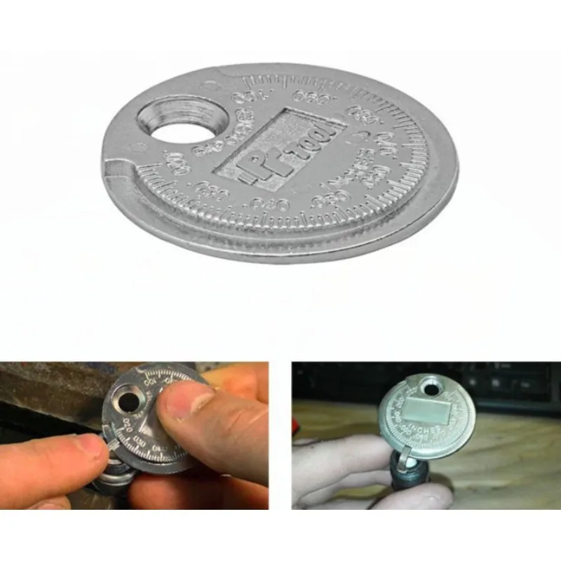 Coin-Type 0.6-2.4mm 0.02-0.10 Inch Spark Plug Gap Gauge Measurement Tool Range Spark Plug Gage Caliber Measuring Tool spark plug,spark plug gauge