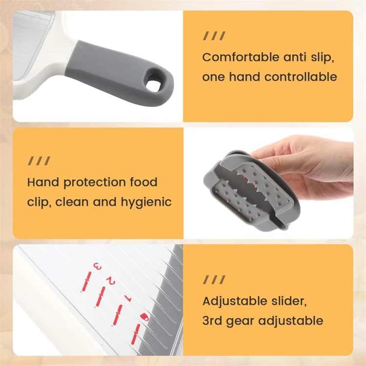 Adjustable Mandoline Vegetable Slicer With Stainless Steel Blade_voghion.com