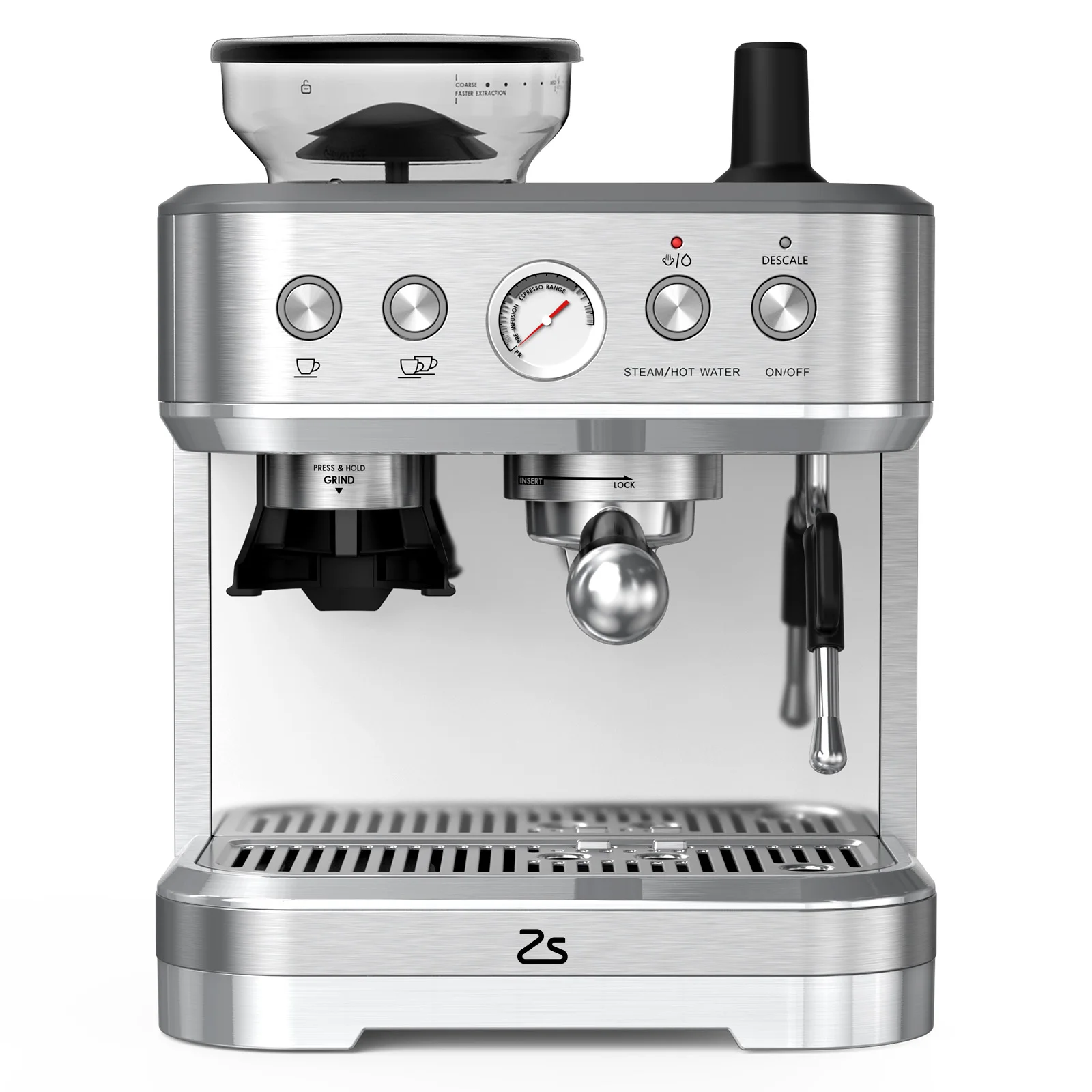 Kaffeemaschine 15 Bar mit Mahlwerk & Milchaufschäumer kaufen!