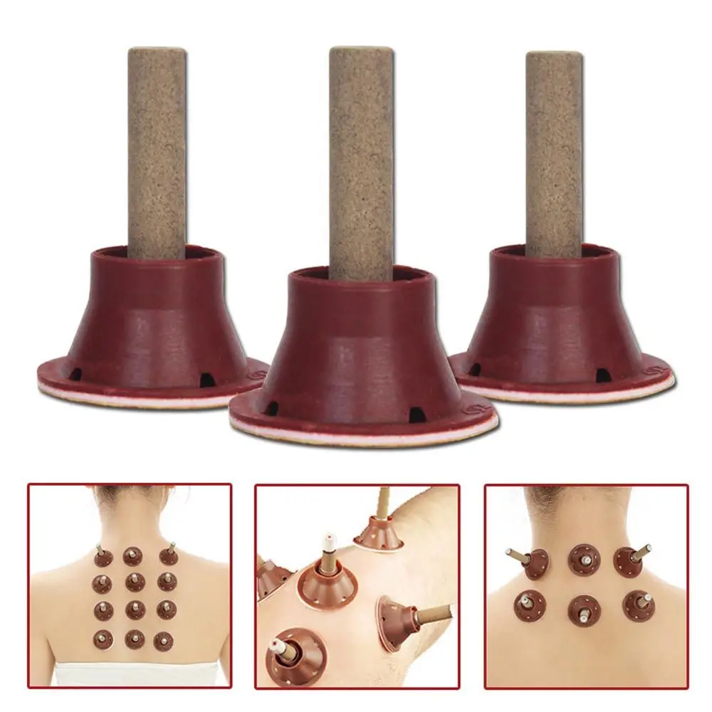 

With Base Smokeless Roll Acupuncture Points Device Massage Sticker Moxa Stick Massage Tool Moxibustion Tube Moxa Candle