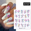 Harunouta 1 Sheet Nail Water Decals Transfer Lavender Spring Flower Leaves Nail Art Stickers Nail Art Manicure DIY 4