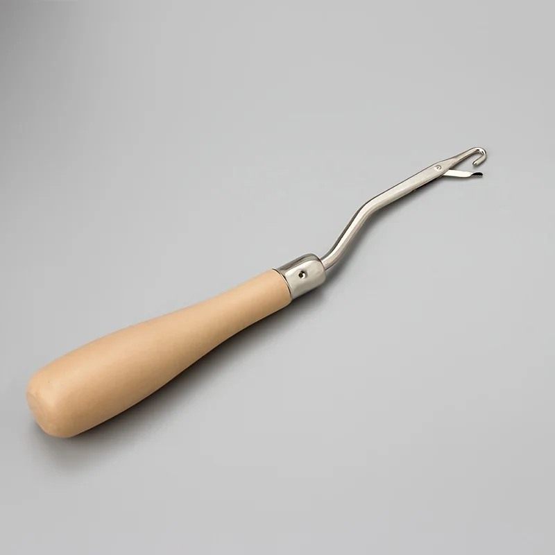 크로 셰 뜨개질 후크 래치 나무 손잡이 깔개 잠금 머리 직조 뜨개질 확장 도구 카펫 래치 후크 공예 만들기