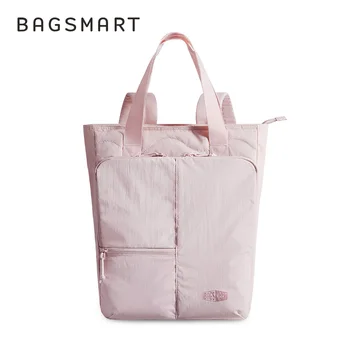 BAGSMART Women's Tote Bag 15.6 inch Laptop Backpack Large Capacity College Bag Function Commuting Women's Handbag 8