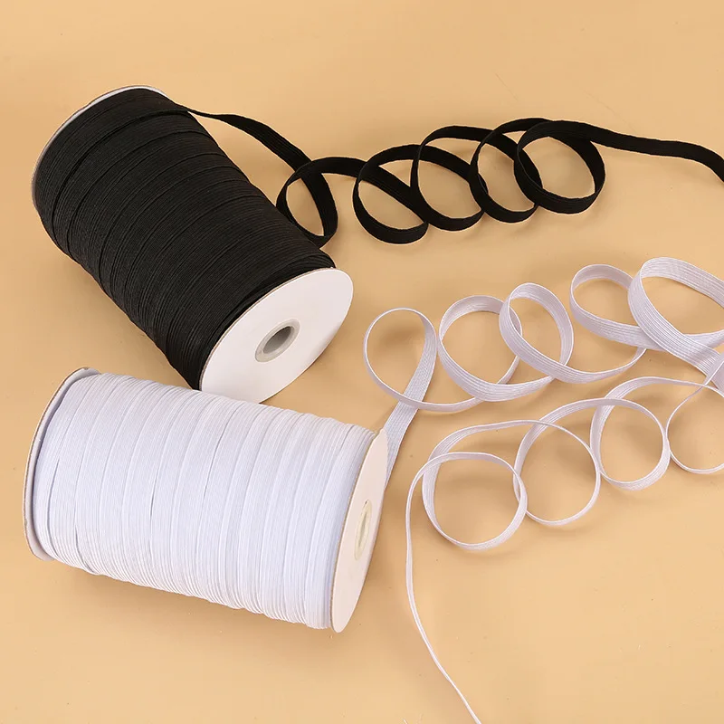 High Elastic Latex Knitted Waistband - Black & White Elastic Band