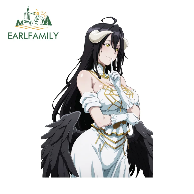 EARLFAMILY Albedo Sexy Car Stickers Funny Creative Fashion Motorcycle Helmet Decals Simple Scratch-Proof PVC Racing Drifting