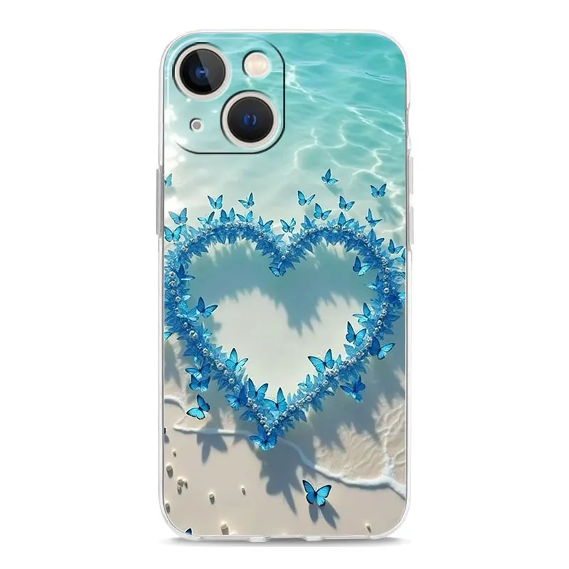Blue Butterfly Ocean Waves Phone Case Cover