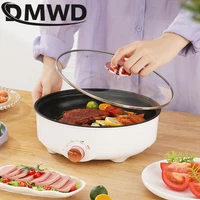 Multifunction Electric Barbecue Stove Steak Grill Non-stick Multicooker Skillet Eggs Soup Cooking Pot Hotpot Noodles Cooker EU 1