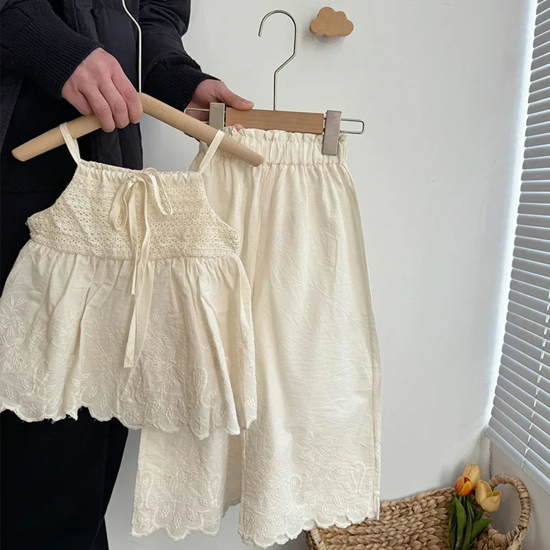 Embroidered Camisole & Pants Set 5