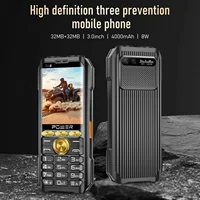 M10 Power Bank Mobile Phone 2.8" Three Sim Card BT MP3 Wireless FM Camera 3600MAH Big Horn Dual Torch Push Button Cellphone 2