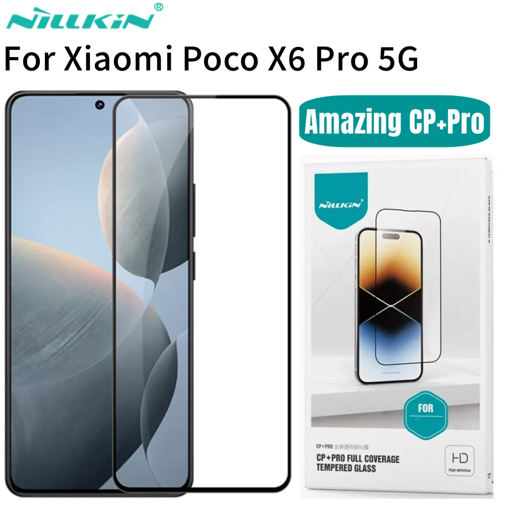 For Xiaomi POCO X6 Pro 5G Screen Protector Nillkin CP+Pro 2.5D Tempered Glass Anti-Explosion Fully Glass For POCO X6 Pro 5G Film