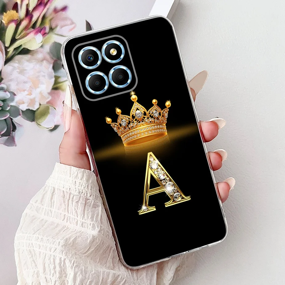 Cute Crown Letters Soft Silicone Case - Stylish Protective Bumper Cover