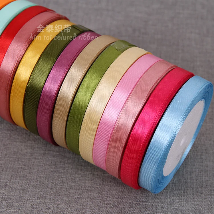 6mm Satin Ribbon for DIY Crafts and Festive Decorations (22 Meters/Roll)