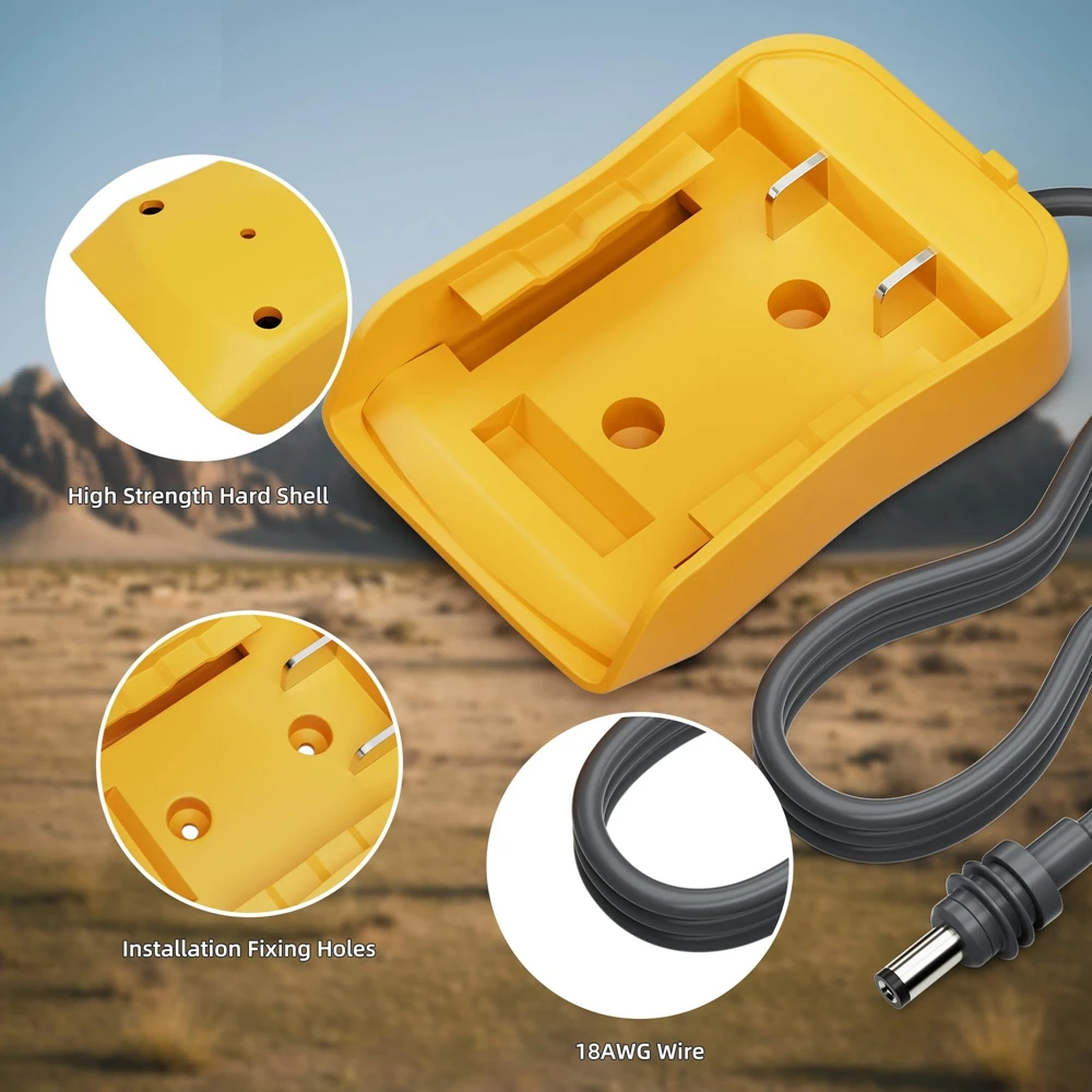 For Starlink Mini DC Power Cable For Dewalt 18V-20V Battery Adapter 18AWG Cable Plug and Play for Starlink Mini Accessories power adapter power cable
