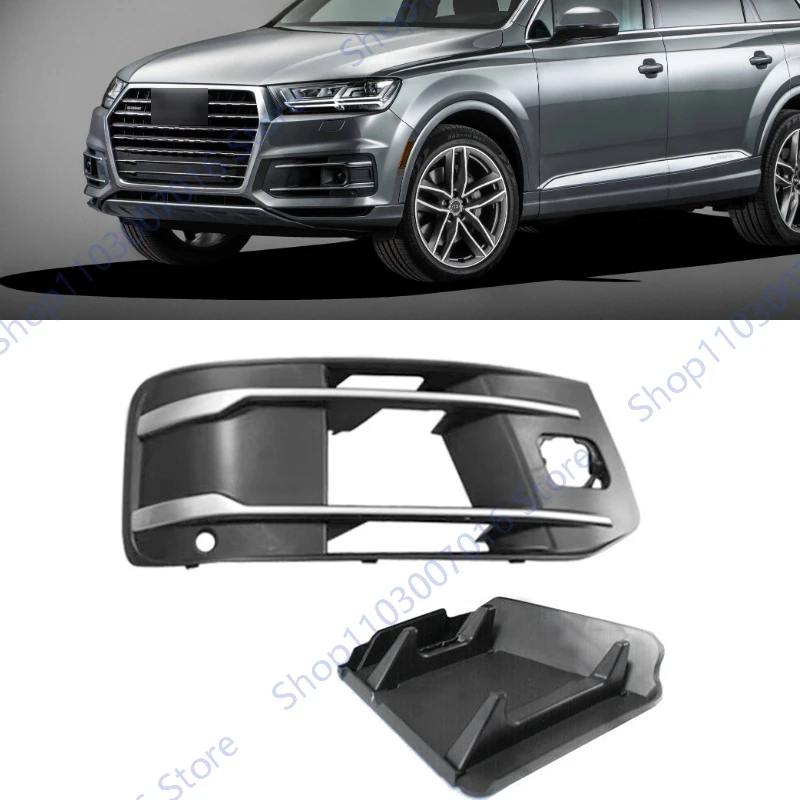 

Fog Lights Grill For Audi Q7 2016 2017 2018 2019 Fog Lamp Shade Fog Light Grille Front Bumper Chrome Bezel Insert 4M0807151