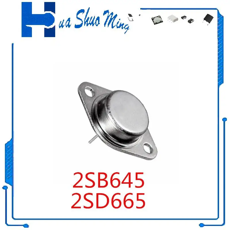

2Pcs/Lot 2SB645 2SD665 TO-3