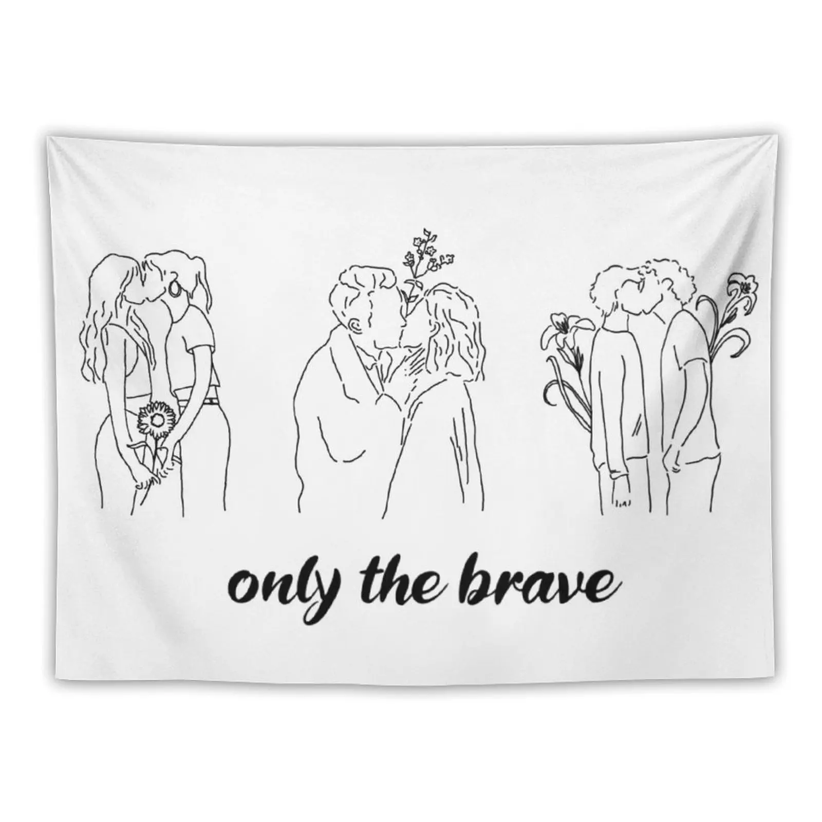 

Only The Brave Tapestry Hanging Wall Aesthetic Room Decors Tapestry
