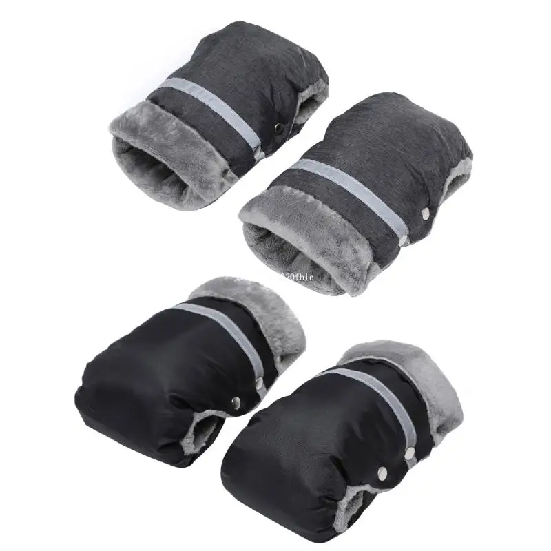 

Windproof Stroller Hand Warmer with Fleece and Cotton Baby Cart Mittens Winter Warm Accessories for Outdoor Activities