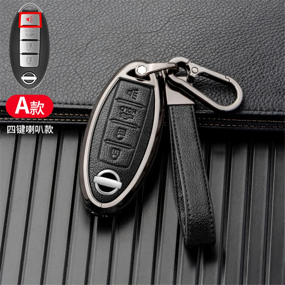 Custodia per chiave auto per nissan juke leaf micra k12 note patrol qashqai j11 j10 tiida versa x-trail xtrail x trail t32 Infiniti - S6b7395a53fff469c90ad34051b23b3d3m