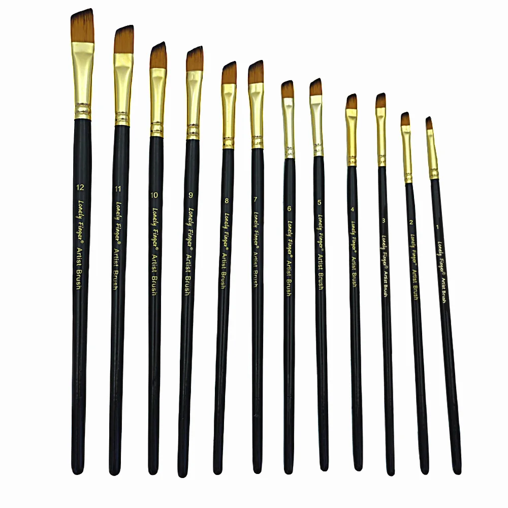 مجموعة فرش الطلاء الزاوي من النايلون للشعر بزاوية...