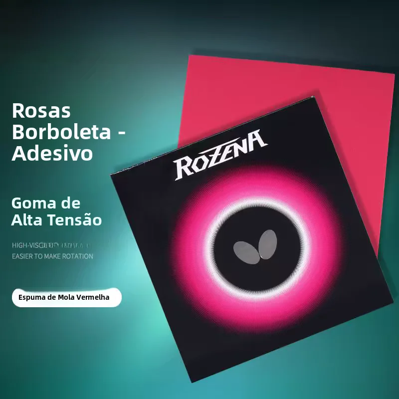 Adesivo de Borracha para Tênis de Mesa ROZENA Rose Reverse, Esponja ssa ...