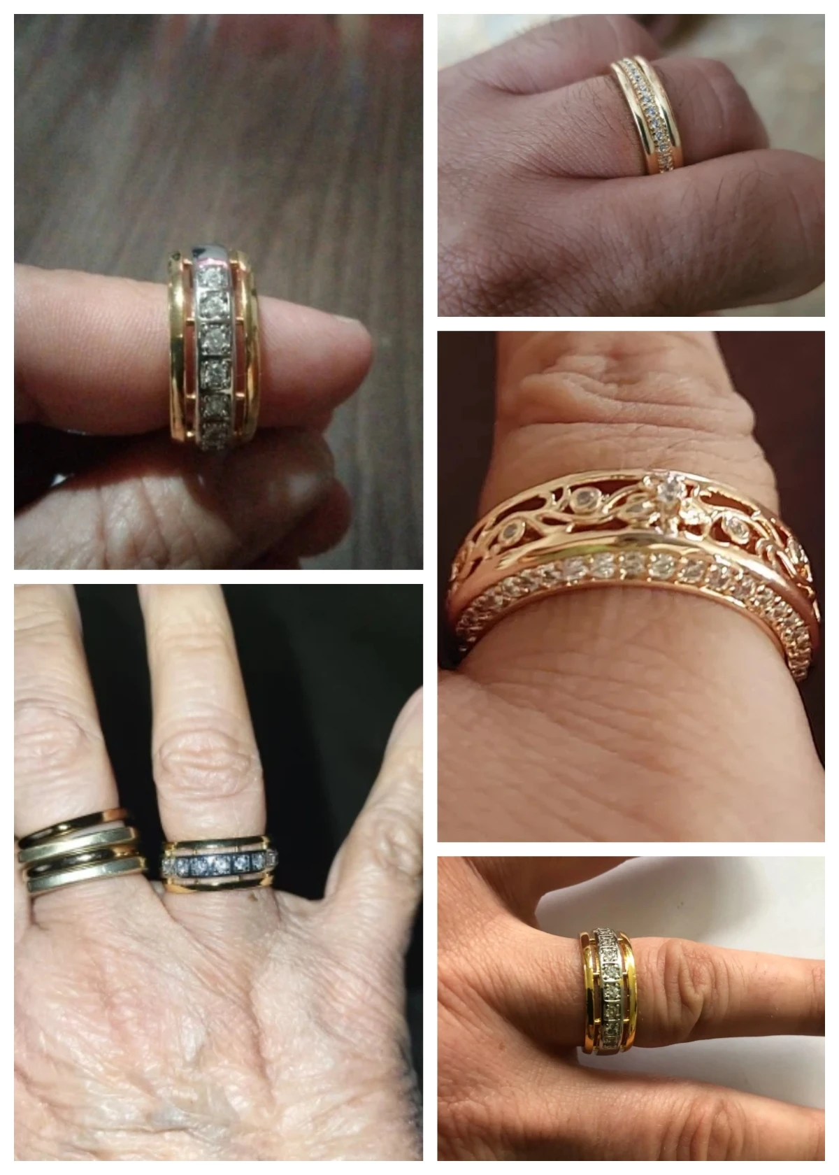 Female Wedding Bands Two Tone Design Engagement Ceremony Jewelry Accessories wedding rings womens ring jewelry rings ring jewelry For CAOSHI