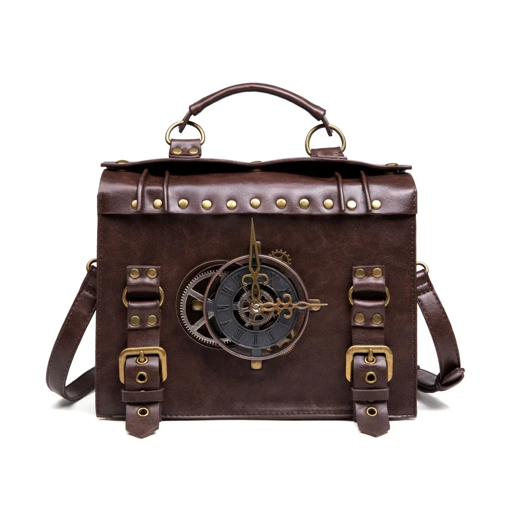 

Steampunk Gear Crossbody Shoulder Bags Retro Messenger Bags Gothic Shoulder Handbags Satchel Phone Pouch for Women Ladies