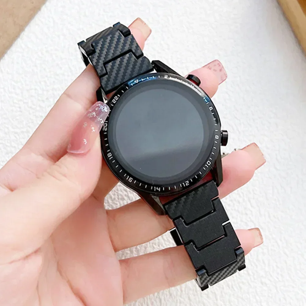 Carbon Fiber Strap - Premium 20mm/22mm Smartwatch Band Bracelet
