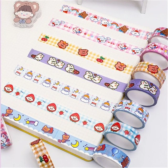 1pc Cute Cat Washi Tape 15mm X 5m Cartoon Paper Adhesive Marker Tapes Album  Diary Decoration