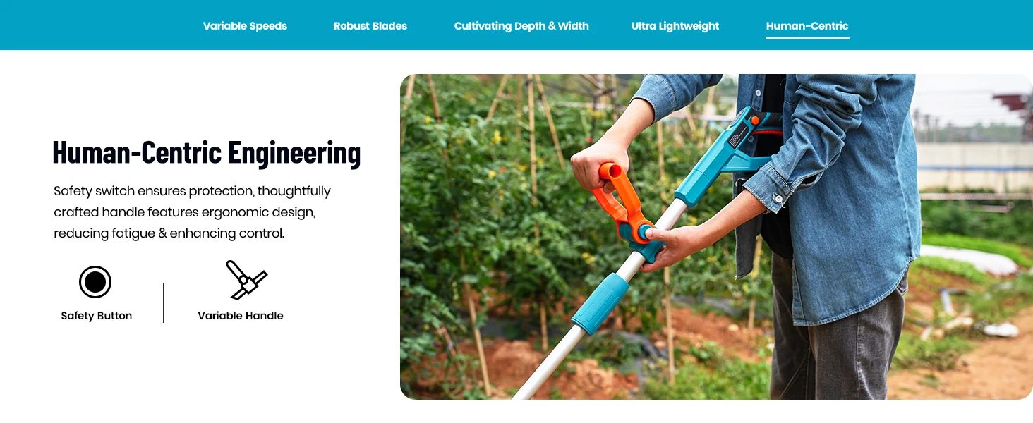 electric garden tiller